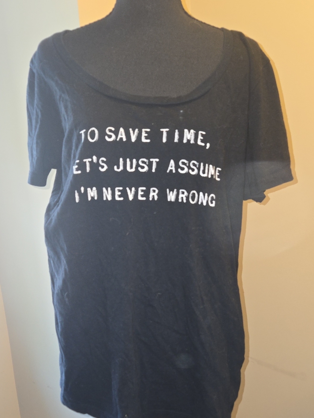 torrid Black Short Sleeve Graphic Tee with White Text